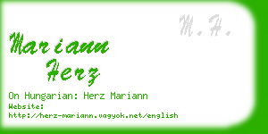 mariann herz business card